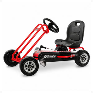 hauck Blizzard Ergonomic Pedal Ride On Go Kart Toy for Boys & Girls Ages 4-8,Red