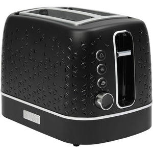 Haden Starbeck 2 Slice Wide Slot Stainless Steel Toaster, Black & Chrome - TRAPSKI