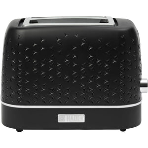 Haden Starbeck 2 Slice Wide Slot Stainless Steel Toaster, Black & Chrome - TRAPSKI