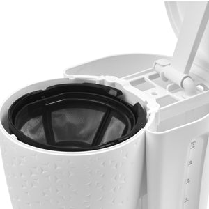 Haden Starbeck Coffee Machine, 10 Cup Automatic Coffee Maker, White & Chrome