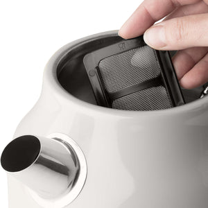 Haden Dorset 1.7 Liter Electric Water Kettle w/ 360-Degree Base, Ivory & Chrome