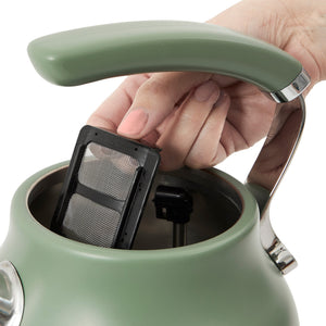 Haden Dorset 1.7 Liter Electric Water Kettle with 360-Degree Base, Cedar Green - TRAPSKI
