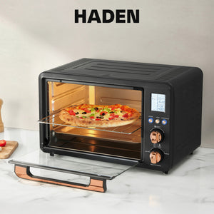 Haden Countertop 6 Slice Toaster Oven Air Fryer Combo for Kitchen, Black/Copper
