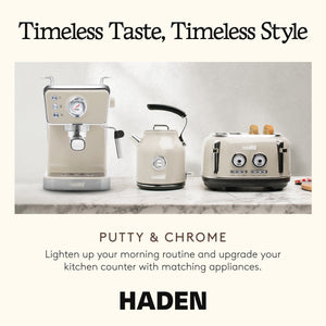 Haden Barista Brew Espresso Coffee Machine 20-Bar Espresso Maker, Putty & Copper