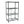 Origami 4 Tier Folding Storage Rack w/ Set of 4 Magnetic Wire Shelf Liners, Gray