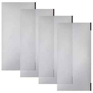 Origami 4 Tier Folding Storage Rack w/ Set of 4 Magnetic Wire Shelf Liners, Gray