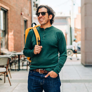 Men's Midweight Merino Wool Henley | 100% Merino Wool