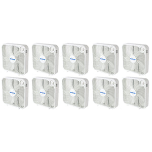 Hurricane 20" Classic Series Floor Box Fan with 3 Speed Settings, 10 Pack, White