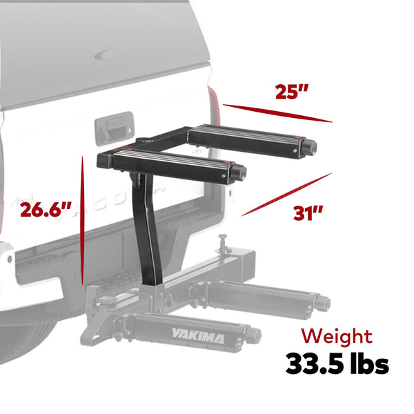 Yakima EXO SwingBase, GearLocker Box, TopShelf Rack and GearWarrior Basket Mount