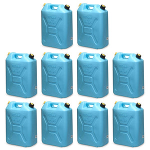Scepter 5 Gal Military Style Water Can Container with Reversible Spout, 10 Pack - TRAPSKI