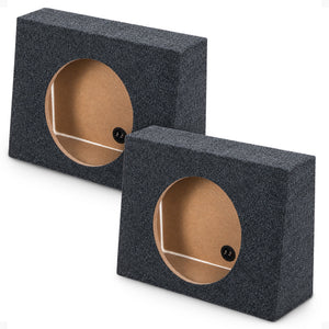 QPower QTW12 Single 12" Sealed Car Audio Subwoofer Sub Box Enclosures, Pair