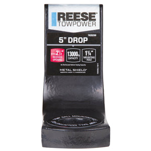 REESE Trailer Hitch Ball Mount, Fits 2.5" Receiver, 5" Drop, 13,000 lbs, Black
