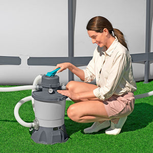 Bestway 950 Gallon Sand Filter Pump for Above Ground Outdoor Swimming Pools