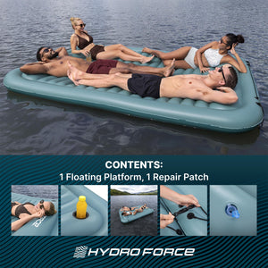 Bestway Hydro-Force Sun Soaker Inflatable 4 Person Water Float Platform Lounger