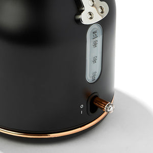 Haden Dorset Electric Water Kettle & 2 Slice Wide Slot Toaster, Black & Copper