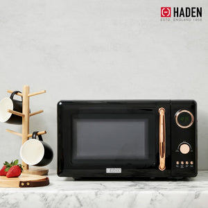 Haden 700W Countertop Microwave & Dorset 1.7L Electric Kettle, Black & Copper