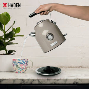 Haden 700W Countertop Microwave & Dorset 1.7L Electric Kettle, Putty & Chrome
