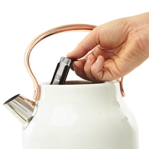 Haden Heritage 2 Slice Wide Slot Toaster & Electric Water Kettle, Ivory & Copper - TRAPSKI