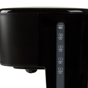 Haden 12 Cup Coffee Maker & Heritage 2 Slice Wide Slot Toaster, Black & Chrome