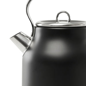 Haden Heritage 4 Slice Wide Slot Toaster & Electric Water Kettle, Black & Chrome
