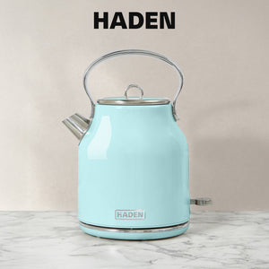 Haden 12 Cup Coffee Maker & Heritage 1.7L Electric Kettle, Turquoise & Chrome