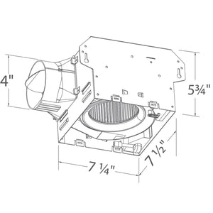Delta Breez Integrity 100 CFM Exhaust Fan, LED Edge-Lit Flat Round Panel, White