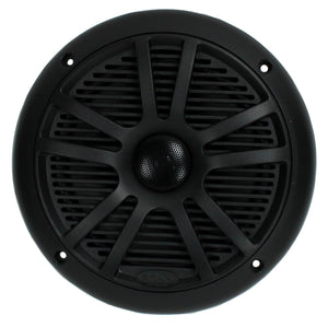 BOSS Audio MR6B 6.5" 180W Dual Cone Marine Full Range Speakers, Black, 1 Pair - TRAPSKI