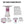 Birdbath For Patio, Garden - White / Pink