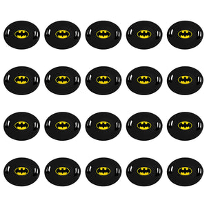 Slippery Racer Downhill Pro Batman Plastic Saucer Disc Snow Sled, 20 Pack, Black