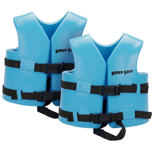TRC Recreation Super Soft Child Life Jacket Safety Vest, Medium, 2 Pack, Blue