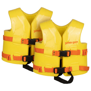 TRC Recreation Super Soft Child Life Jacket Safety Vest, X Small, 2 Pack, Yellow