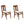 MECO Stakmore Urn Wood Upholstered Seat Folding Chair Set, 4 Pack, Fruitwood