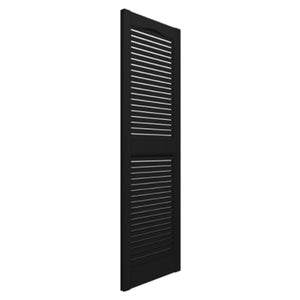 Plastic Development Group 14x71" Exterior Vinyl Louvered Shutters, 4 Pack, Black