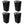 Hefty 13 Gallon Odor Block Touch Top Kitchen Durable Trash Can, 4 Pack, Black