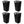 Hefty 13 Gallon Odor Block Touch Top Kitchen Durable Trash Can, 4 Pack, Black
