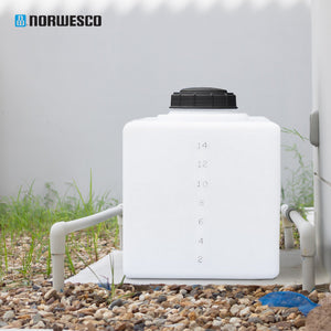 Norwesco Flat Bottom Utility Tank for Trailers and Lawn Care, 16 Gallon, White - TRAPSKI
