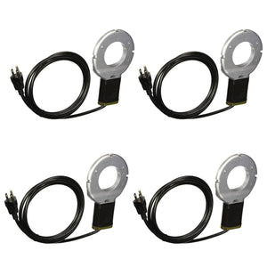 Farm Innovators Chicken Waterer Poultry Fountains De-Icer, Silver/Black (4 Pack)