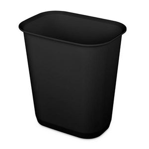 Sterilite 3 Gallon Rectangular Wastebasket Small Home Trash Bin, 24 Pack, Black - TRAPSKI