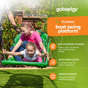 gobaplay Boat Swing, 53" x 25" Platform Saucer, (Swingset Frame Not Included)