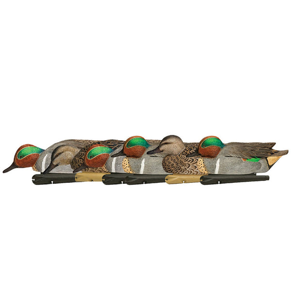 Avian X Topflight Green-Winged Teal Duck, Floating Decoys, Set of 12, Multicolor