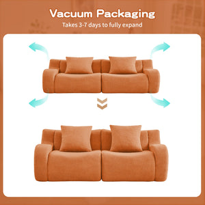 Soft Teddy Fabric Boneless Sofa