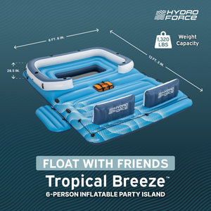 Bestway CoolerZ Tropical Breeze 6 Person Inflatable Party Island Water Float
