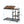 C-Shaped Adjustable End Table With Wheels And Tilting Top With Side Pocket And Storage Shelf - Brown / Black