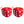 Morrell Targets High Roller Foam 6 Sided 21 Combo Archery Target, 2 Pack, Red