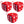 Morrell Targets High Roller Foam 6 Sided 21 Combo Archery Target, 3 Pack, Red