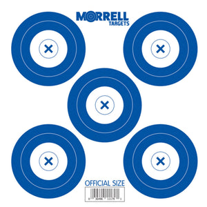 Morrell Targets 100 Count Archery Official 5 Spot Paper Target Face, 2 Pack