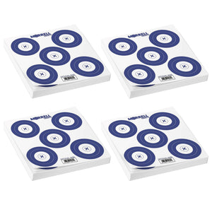 Morrell Targets 100 Count Archery Official 5 Spot Paper Target Face, 4 Pack