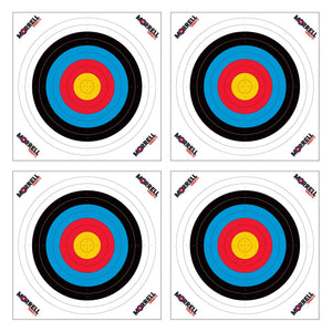 Morrell Targets 100 Pieces Thin Paper Archery Target with Card Stock, 4 Pack