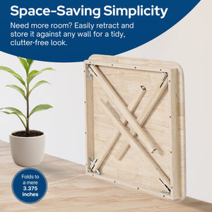 Stakmore Classic Straight Edge Solid Wood Folding Card Table, Unfinished Frame