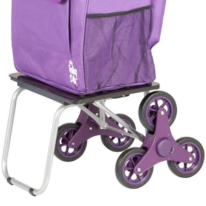 dbest products Stair Climber Bigger Trolley 6 Wheel Foldable Cart Dolly, Purple